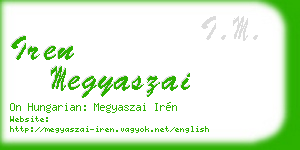 iren megyaszai business card